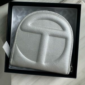 Telfar silver brand new wallet in box.